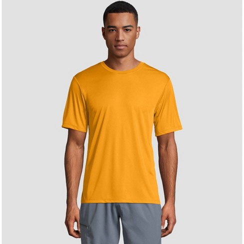 Hanes Men's Cool Dri Performance Short Sleeve T-shirt - Gold S : Target