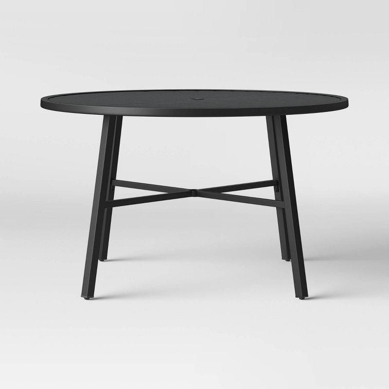 Fairmont 4-Person Round Patio Dining Table Black - Threshold&#8482;, 1 of 23