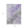 HomeRoots 9' X 12' Lavender And Gray Abstract Washable Indoor Outdoor Area Rug - 3 of 4