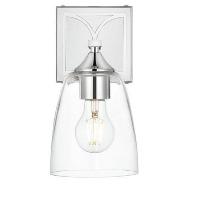 Elegant Lighting Harris 1 light Chrome and Clear Bath Sconce