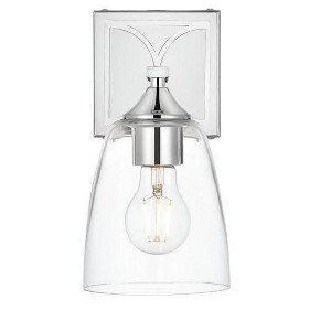 Elegant Lighting Harris 1 light Chrome and Clear Bath Sconce - 1 of 4