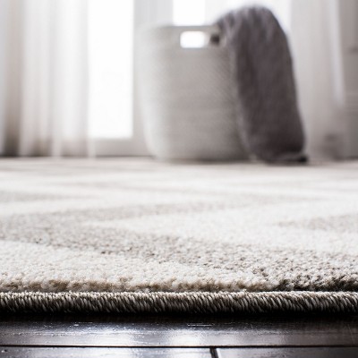 Amherst Easy-Care 54" Square Dark Grey & Beige Outdoor Rug