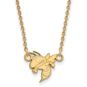 Black Bow Jewelry 14k Yellow Gold Georgia Tech Yellow Jackets NCAA Necklace 18 Inch - 1 of 4