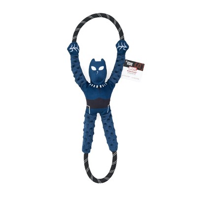 ZippyPaws RopeTugz Dog Toy, Durable Rope for Tugging and Chewing, Plush Body with Squeaker, Marvel Black Panther