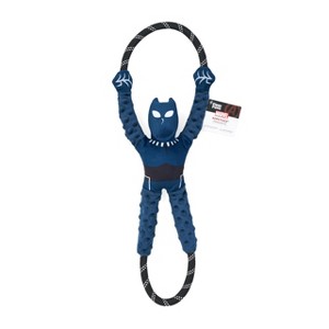 ZippyPaws RopeTugz Dog Toy, Durable Rope for Tugging and Chewing, Plush Body with Squeaker, Marvel Black Panther - 1 of 4