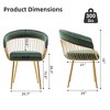 DYHOME Modern Mid Century Dining Chair, Upholstered Velvet Dining Room Chairs with Metal Legs for Makeup/Living Room (Set of 4) - 3 of 4