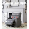 Oversized Recliner Chairs with Heat and Massage - 360° Swivel Lazy Recliner Chair for Adults - 4 of 4