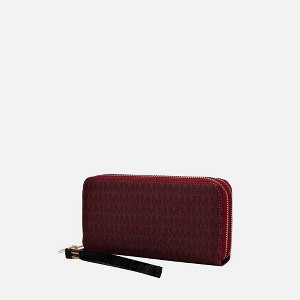 MKF Collection Noemy M Signature Women’s Handbag Wallet Wristlet by Mia K - Burgundy - 1 of 4