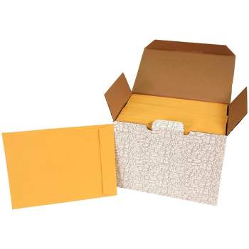 School Smart No Clasp Envelopes with Gummed Flap, 9 x 12 Inches, Kraft Brown, Pack of 250