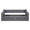 Streamdale Upholstered Twin Size daybed with Two Drawers, Wood Slat Support, Gray - 3 of 4