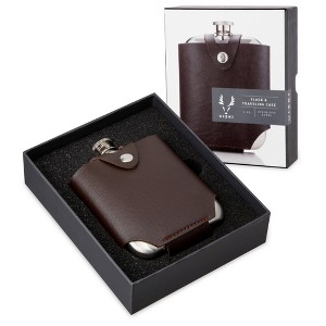 Stainless Steel Flask and Traveling Case by Viski - 1 of 4