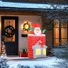 Syemin Inflatable Holiday Decorations 7FT Christmas Inflatable Santa in Chimney Up and Down, Blow Up Decoration, Multicolored, 31.5"*35.4"*83" - 4 of 4