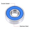 Unique Bargains S608-2RS Stainless Steel Ball Bearing Double Sealed 608RS Bearings 5 Pcs - 2 of 4