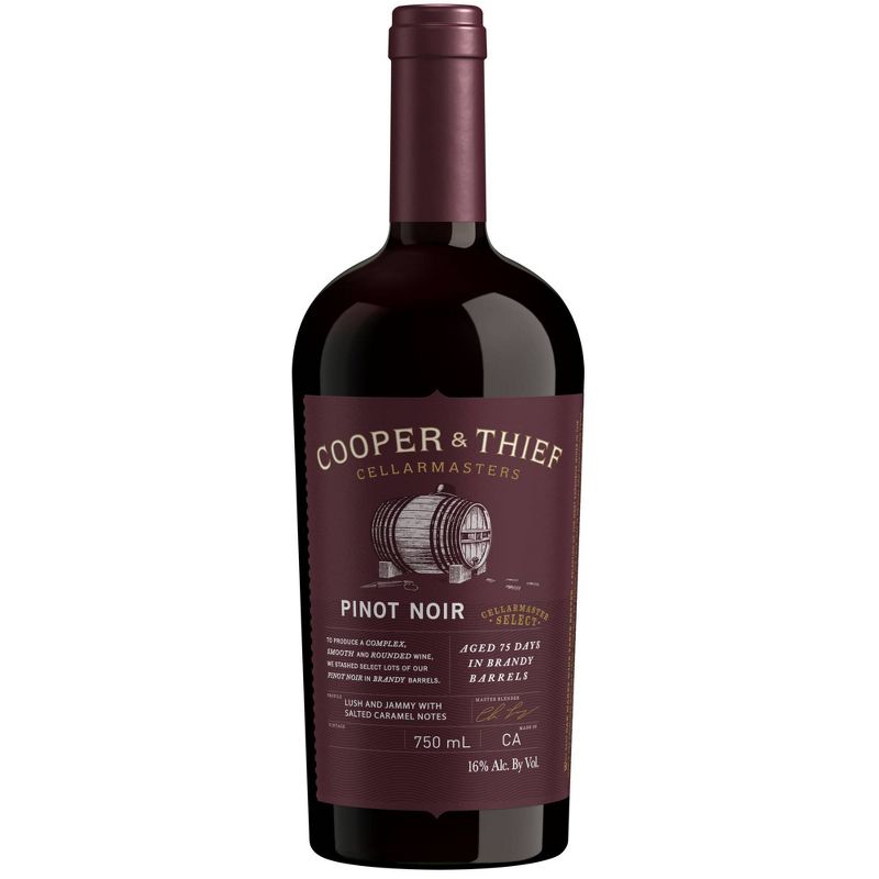 Cooper &#38; Thief Brandy Barrel-Aged Pinot Noir Red Wine - 750ml Bottle, 1 of 5