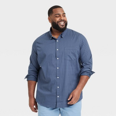 Men's Big & Tall Comfort Wear Long Sleeve Shirt - Goodfellow & Co™ Blue 3XLT