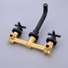 PAGED Wall Mounted Bathroom Faucet Bathroom Sink Faucet with Pop-Up Drain, Faucet for Bathroom, No Overflow - 3 of 4