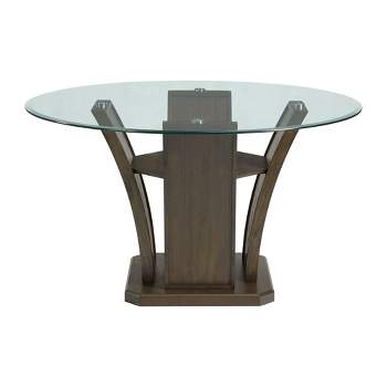 Simms Round Standard Height Dining Table Walnut - Picket House Furnishings