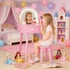 Kids Vanity Table Sets with Lights, Mirror&Storage Drawers for Little Girls - 2 of 4