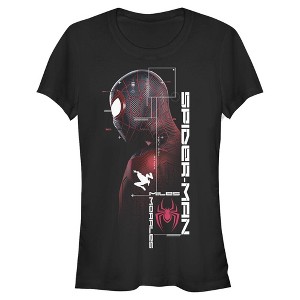 Juniors Womens Marvel Spider-Man: Miles Morales Game Map T-Shirt - 1 of 3