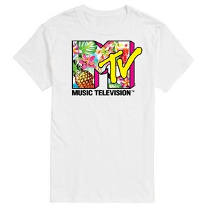 Men's - MTV - Tropical Hawaiian Logo Short Sleeve Graphic T-Shirt - 1 of 4