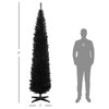 NAYSAYE 8ft Pencil Artificial Christmas Tree Slim Branches for Home Holiday Decoration, Black, 21.8"*21.8"*94.5" - 3 of 4