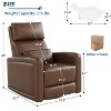 Manual Reclinder, 360¡ã Swivel Rocking Glider Reclinder Chair, Soft Faux Leather Upholstered Sofa Chair with Ergonomic Backrest for Adults - 2 of 4