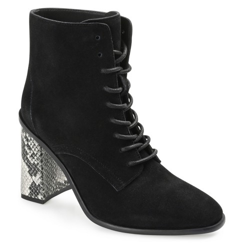 block heel combat booties