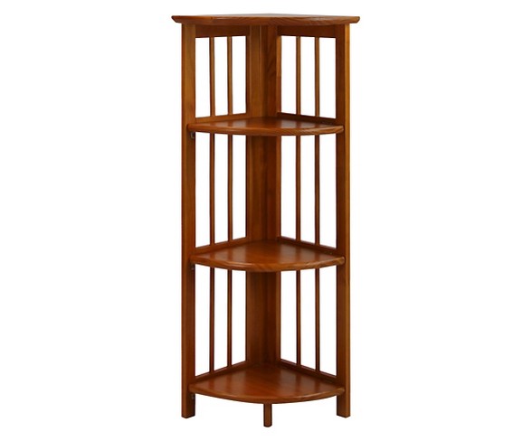 Folding 38" 4 Tier Corner Shelf- No Tools Req.
