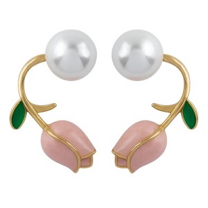 925 Silver Tulip Earrings for Women, Eccentric Ear Jewelry That Don't Need to Take Off - 1 of 4