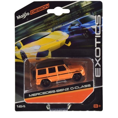 Mercedes Benz G-Class Orange Metallic with Black Top "Exotics" Series 1/64 Diecast Model Car by Maisto