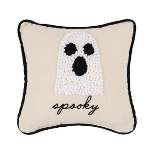 C&F Home 8" x 8" Spooky Halloween Ghost French Knot Throw Pillow