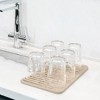 OU Glasses Drying Mat for Kitchen Sink, 13.78" x 8.27" Nonslip Plastic Pad with Grooves, Heat Resistant Kitchen Counter Dish Drying Mat - 4 of 4