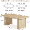 Modern 63" Farmhouse Dining Table for 6, Kitchen Table with Fluted Line for Dining Room, Living Room - 3 of 4