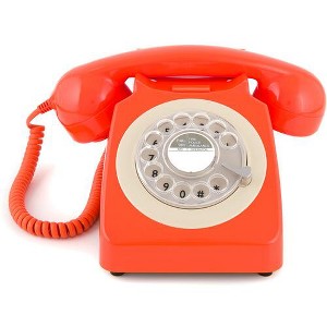 Gpo - GPO Retro GPO746ROR 746 Desktop Rotary Dial Telephone - Orange - 1 of 4