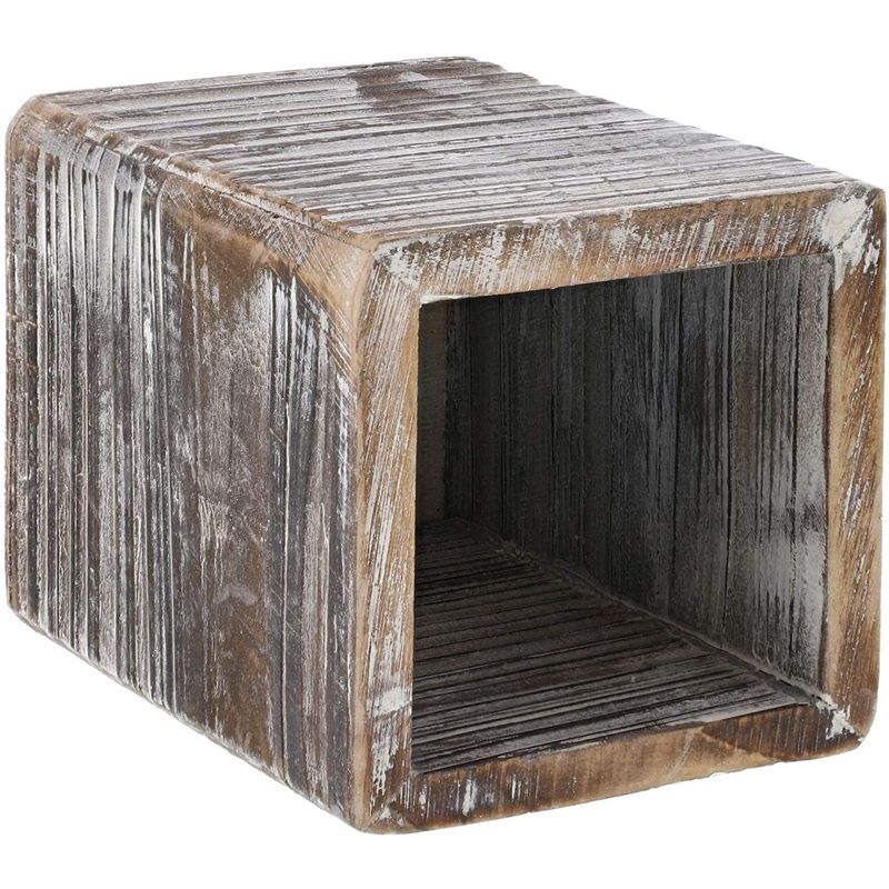 Paper Junkie Rustic Wood Pencil Holder (2 Pack) for Office Home, 3x3x4", 4 of 7