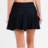 Calypsa Women's High Waisted Chlorine Resistant Flowy Swim Skirt With Attached Shorts - 2 of 4