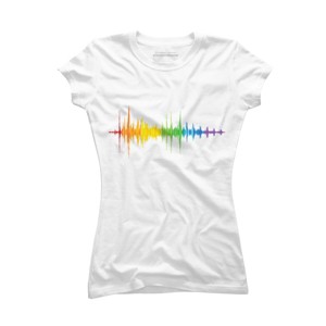 Adult Design By Humans Soundwave Rainbow Pride By Truemilk T-Shirt - 1 of 2