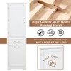 LOVMOR Tall Bathroom Storage Cabinet, Freestanding Storage Cabinet with Two Different Size Drawers and Adjustable Shelf, MDF Board with Painted Finish - 4 of 4