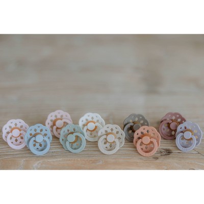 Bibs Boheme Latex Pacifier 618m Size 2 2pk Ivory/sage Target