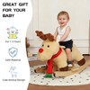 SeaCamel CPC Certified Toddler Rocking Alpaca (White) - Soft Plush Ride-On Toy with Lullaby Song, Hand Puppets & Safety Belt - 4 of 4