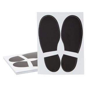 Juvale 32 Pack Footprint Floor Decals, 7.1 x 2.6 Inches per Footprint, Ideally Used at Classrooms, Dance Studios, and Parties - 1 of 4