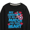 Boys' - Marvel - Captain America My Shield Valentine Long Sleeve Graphic T-Shirt - 2 of 4