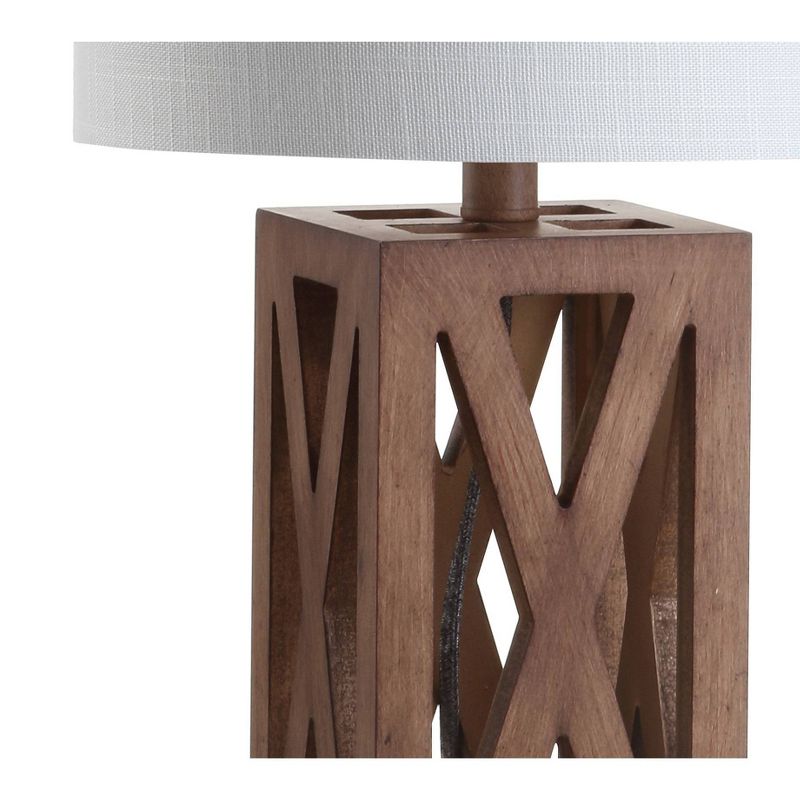 21.5" Stewart Farmhouse Wood Table Lamps (Includes LED Light Bulb) - JONATHAN Y, 4 of 5