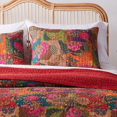 Jewel Floral Multicolor Cotton King Sham