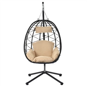 XINGHANZHENXUAN Patio Accent Chairs, Hanging Swing Chair, Patio Hammock Chair for Balcony, Living Room, Bedroom - 1 of 4