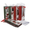 Bright Creations 12 Pack Christmas Wine Gift Bags with Tissue Paper, Gnomes and Snowman - 3 of 4