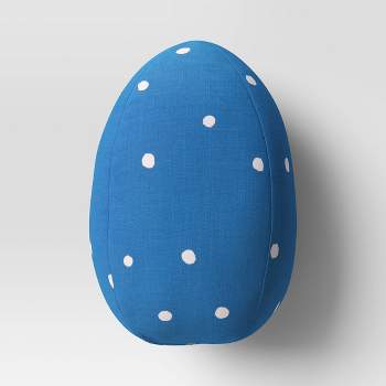 Shaped Easter Egg Throw Pillow Blue - Room Essentials™