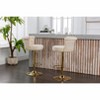 Vynxaria COOLMORE Swivel Bar Stools Set of 2 Adjustable Counter Height Chairs with Footrest for Kitchen, Dining Room 2PC/SET - 4 of 4