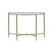 Wood Console Table with Marble Top and Metal Legs and Glamorous Design - 3 of 4