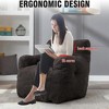 QingMoon Bean Bag Chairs, Teddy Fabric Lazy Sofa, Single Leisure Couch with Ergonomic Backrest and Arms for Living Room,Bedroom - 2 of 4